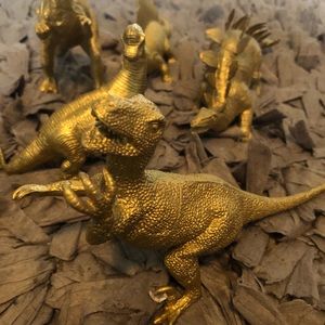 Assorted Gold painted dinosaurs | Decoration